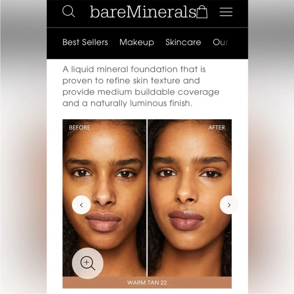 bareMinerals Original Liquid Mineral Foundation Warm Tan 22. Brand new